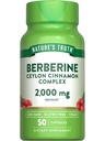 Nature's Truth Berberine mit Ceylon Cinnamon Complex | 2.000mg | 50 Vegan Kapseln | Vegan, Non-GMO und Gluten kostenlose Ergänzung