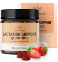HERBAMAMA Lactation Support Gummis - Kräutermischung für Mutter's Brust Milkflow Support - Vegan, Non-GMO Stilling Supplement für Damen - 60 Pectin-Based Strawberry-Flavored Chews