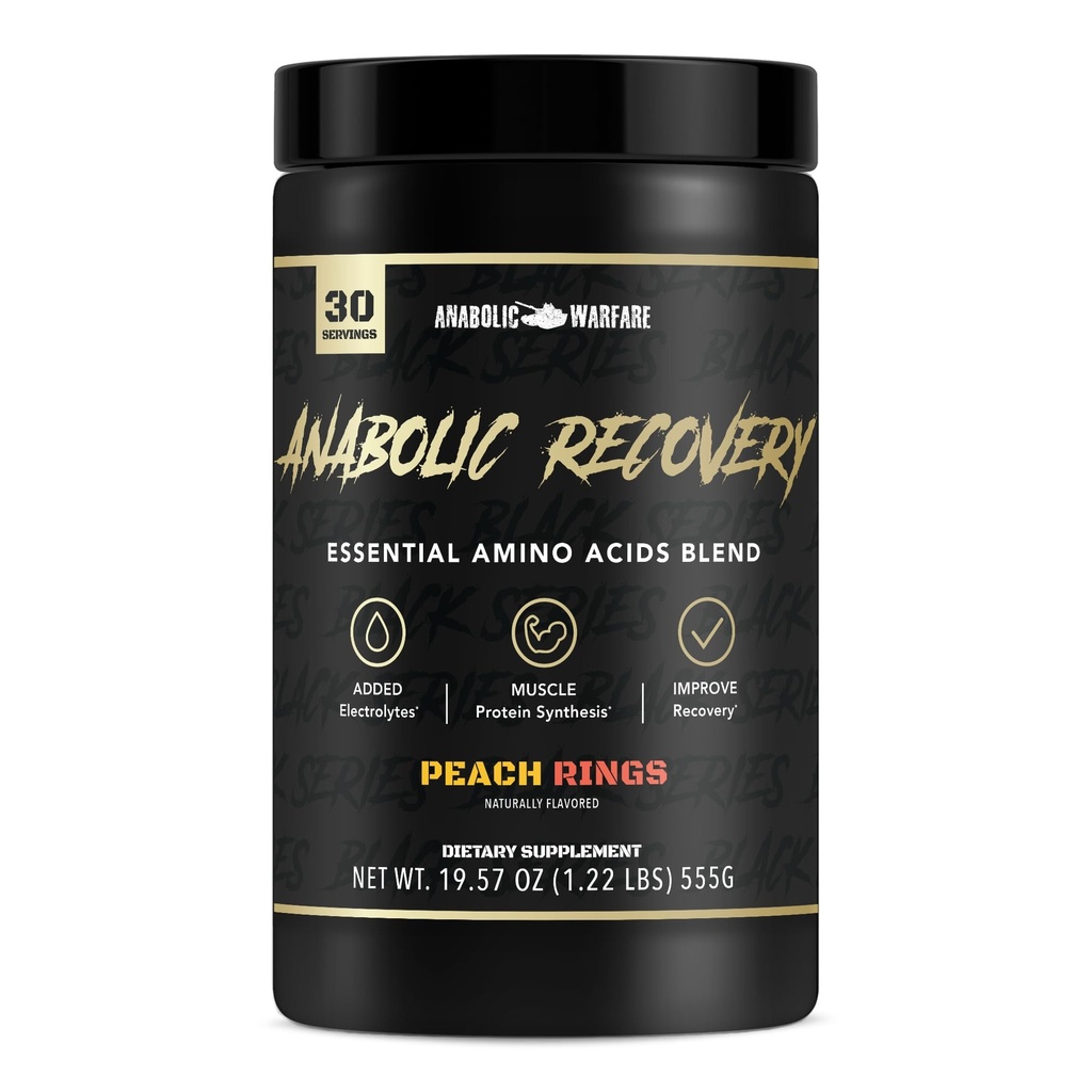 Anabolische Erholung, essentielle Aminosäuren, Post Workout Erholung, Premium Hydration, Muskelaufbau* (Peach Ringe, 30 Servierungen)