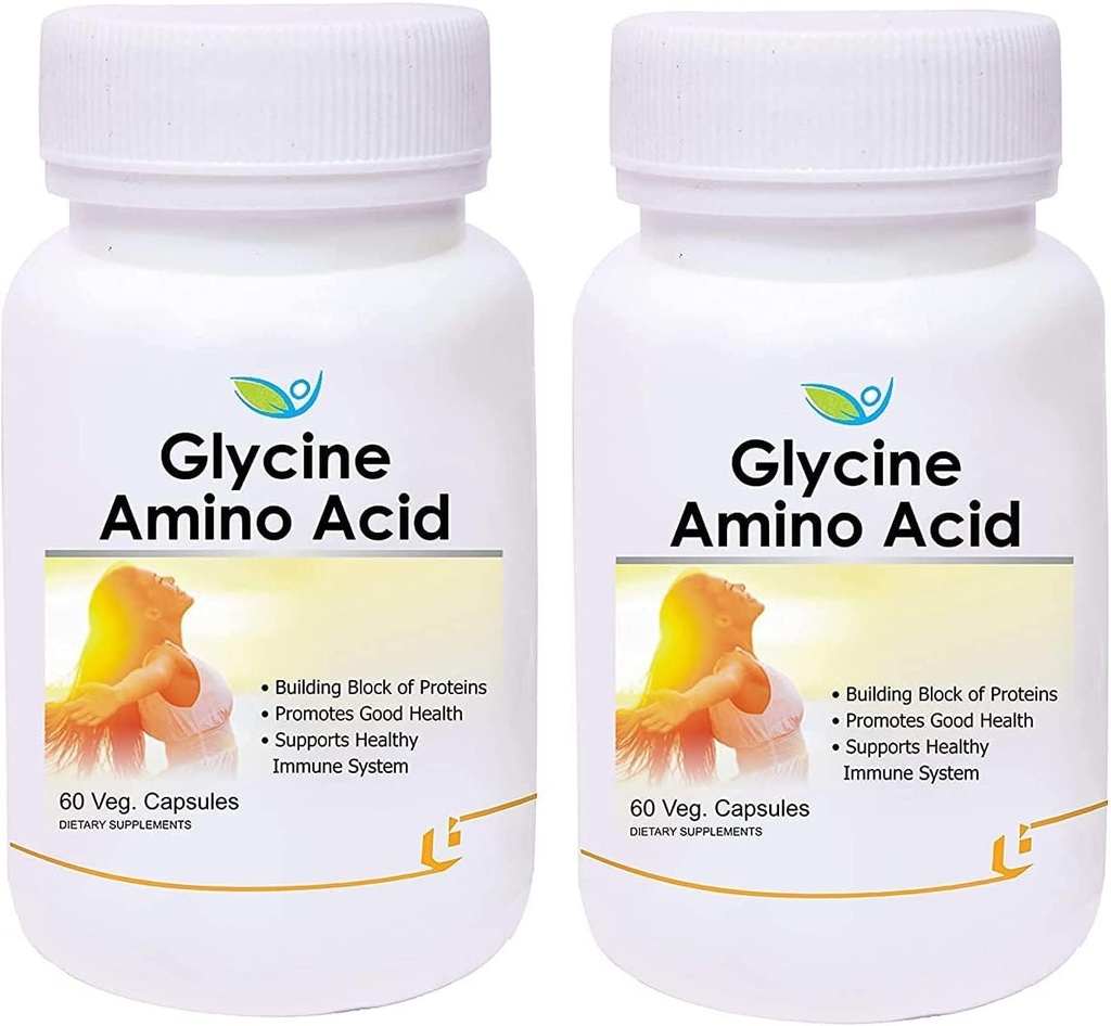 BETT Biotrex Glycine Aminosäure - 60 Veg Kapseln - Paket von 2, fördert gute Gesundheit