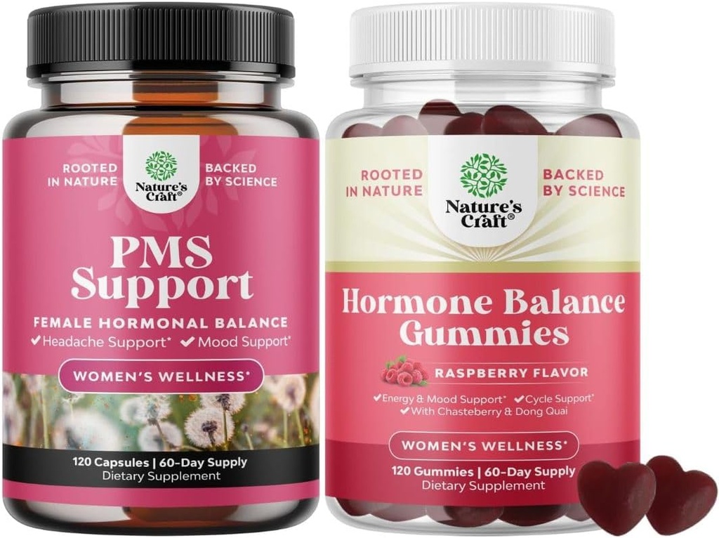 Bundle of Advanced PMS Support Supplement für Low Energy und Hormon Balance für Frauen aller Altersgruppen - PMS Gummies