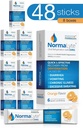 NormaLyte sels de réhydratation orale-48 Sticks Packs (rends 500mL par paquet)-Orange-Suppléments d'énergie, supplément de potassium, récupération de déshydratation et absorption rapide