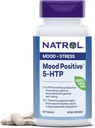 Natrol Mood Positive 5-HTP et L-Theanine pour l'humeur équilibrée et la détente, 50 comprimés, jusqu'à un approvisionnement de 50 jours