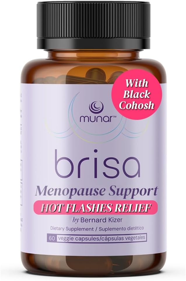 Munar Brisa Menopause Support – Hormonal Balance für Frauen mit Milchdistel, Vitex, Black Cohosh und Rhubarb. Reduziert Hot Flashes, steigert Energie, Liver Detox – 30-Day Supply (60 Kapseln)