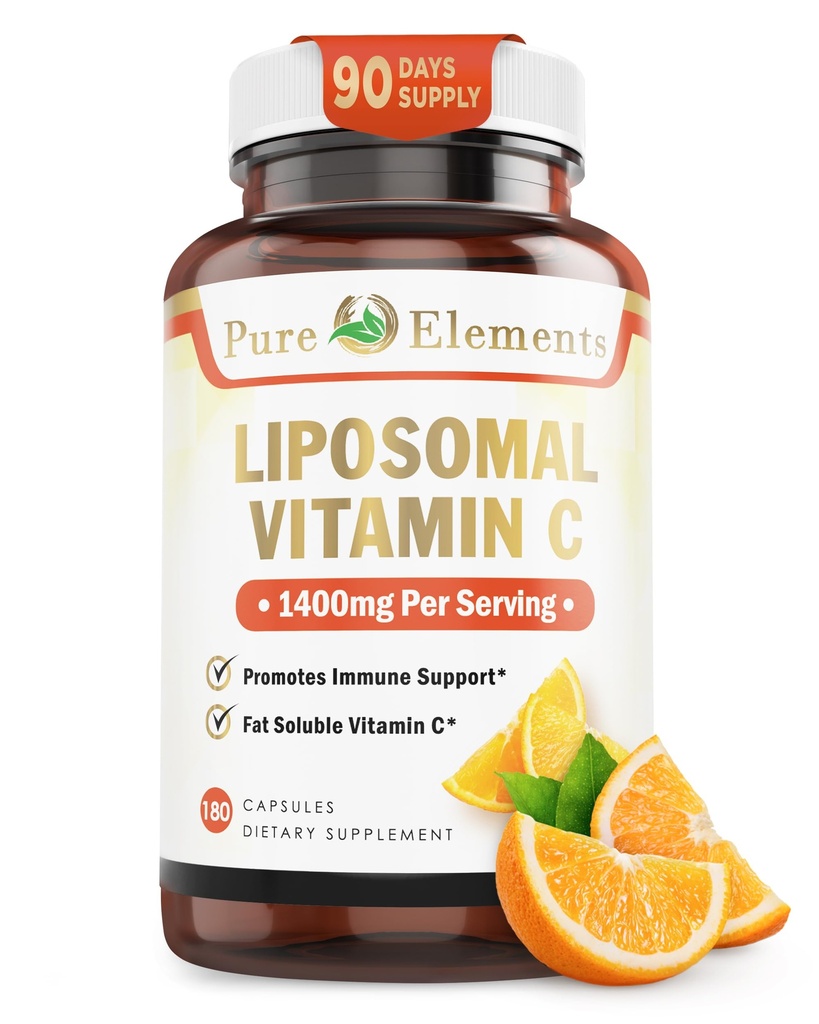 Liposomale Vitamin C Nahrungsergänzung, Kapseln Non GMO, Soja frei, Glutenfrei