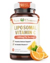 Supplément alimentaire de vitamine C liposomale, capsules non OGM, sans soja, sans gluten