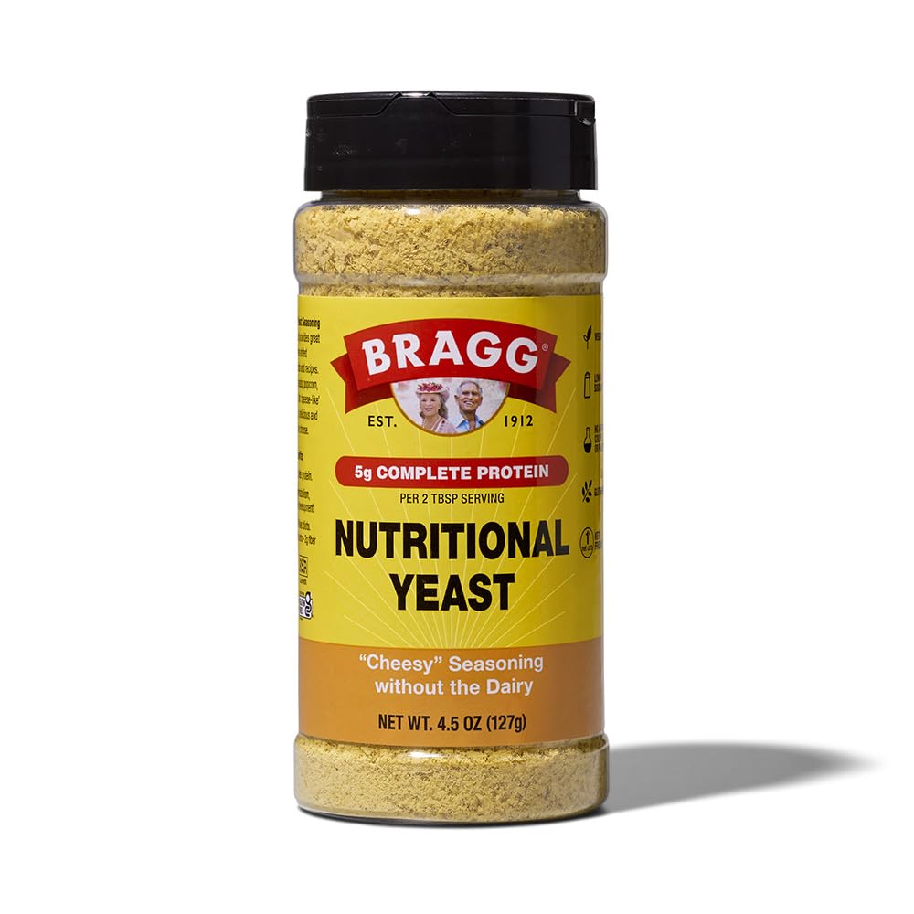 Bragg Nutritional Yeast Seasoning - 4.5 oz - Dairy-Free Parmesan Cheese Substitute - Perfekt für Salaten, Pastas, Gemüse und mehr