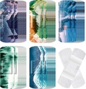 120 Pcs Tissu Adhésif Flexible Bandages Bulk Formes et Patterns assortis Small Colorful Jolie bandages de tissu avec Non Stick Pad 3 x 1 pouce pour les coupes Wound Scrapes Femmes (Vintage)