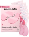 grace & stella Award Winning Under Eye Mask - Réduire les cercles sombres, les yeux puants, les sacs sous les yeux, les rides - Gel Under Eye Patches - Cadeaux pour maman - Vegan cruelty-Free Self Care (Pink, 6 paires)