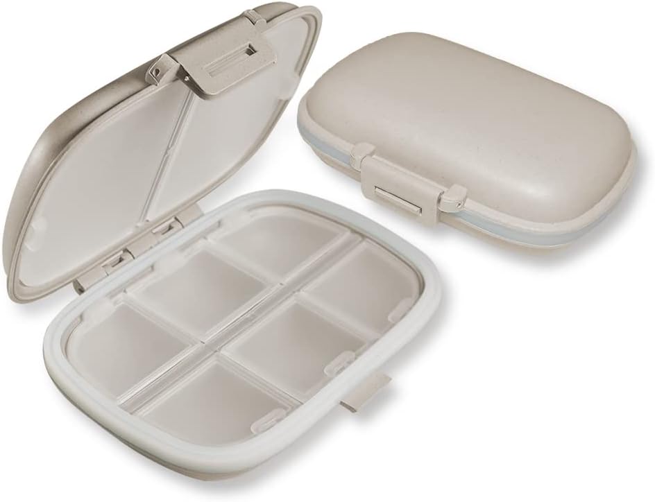 8 Organisateur de pilules de compartiment - Boîte à pilules hebdomadaire pour les voyages et l'utilisation à domicile