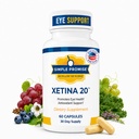 Einfache Promise - Xetina 20TM Lutein und Zeaxanthin Ergänzungen - essentielle Unterstützung für Augengesundheit mit Vitaminen E, Eyebright, Zink, Grape Seed Extract, Rutin & Bilberry - 60 Kapseln