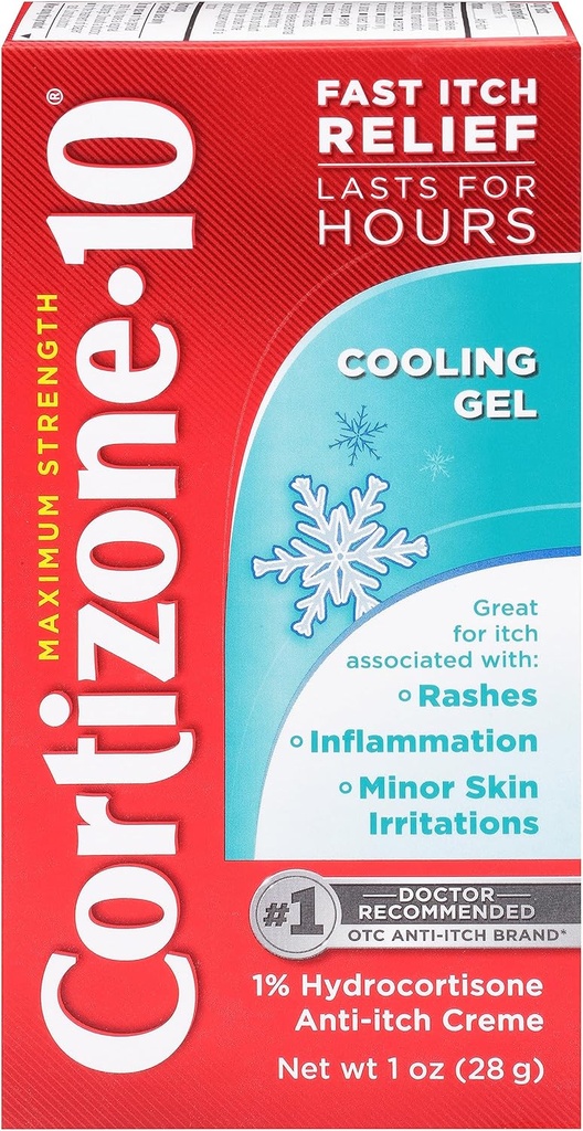 Cortizone-10, Gel de refroidissement Anti-Itch Crème, 1 once