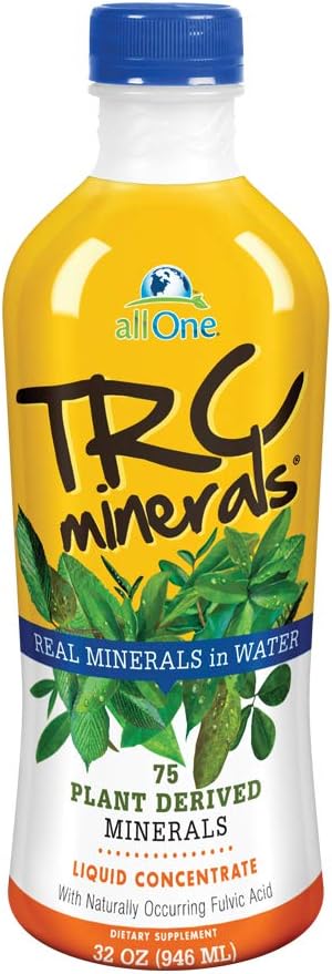 AllOne TRC Minerals Liquid, non aromatisé, spectre complet de 75 minéraux et électrolytes dérivés de la plante
