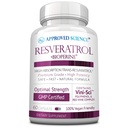 Resvératrol Science® approuvé - 1000 mg de Trans Resvératrol - 250 mg de Polyphénol - 98 % de Pureté - Comprend Bioperine® - 60 gélules amies des végétaliens - 1 bouteille