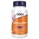 MAINTENANT Suppléments, Astaxanthine 4 mg dérivés d'Haematococcus Pluvialis Microalgues non OGM et dont la Lutéine, le Canthaxanthine et le Beta-Carotène sont naturellement présents, 90 Softgels
