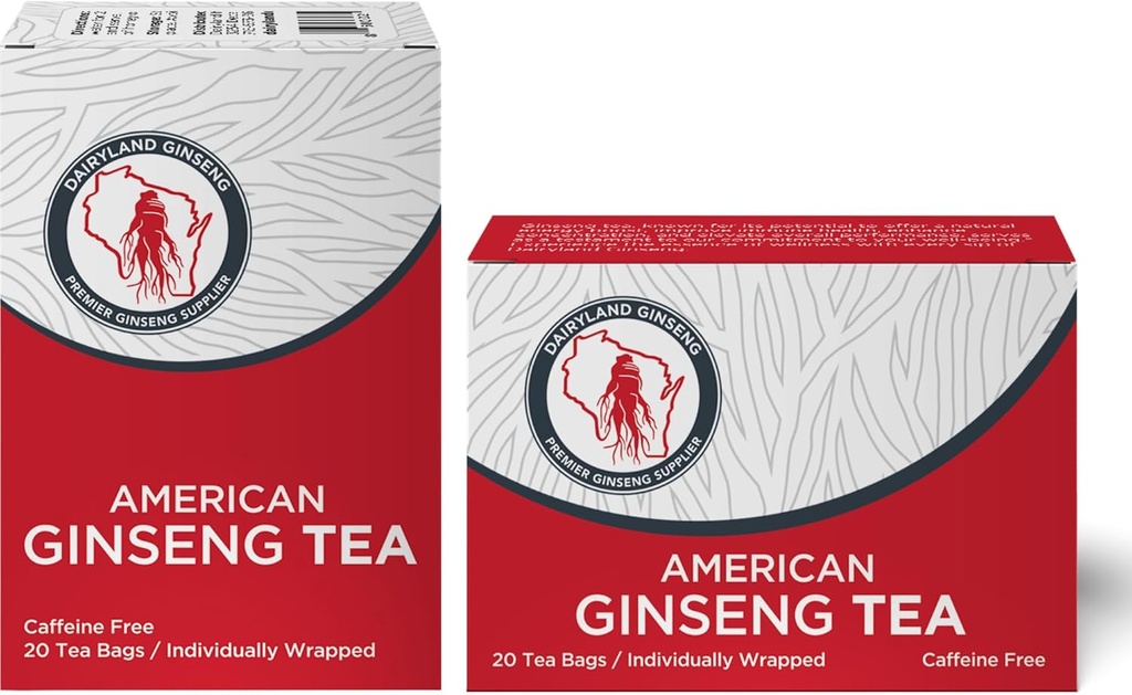 Dairyland American Ginseng Tea Bags - Authentic American - Non-GMO, Gluten Free Drink