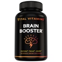 Vitale Vitamine Brain Supplements mit Bacopa Monnieri - für Gedächtnis und Fokus - Nootropic Brain Booster - Koffeinfreie Unterstützung für Erwachsene & Senioren - Nicht-GVO, 30-Tage-Versorgung, 30 Kapseln