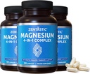 Complexe de Magnésium Zentastique - 360 Capsules - Glycinat de Magnésium Chélaté, Malé, Taurat et Lactate - Os de soutien, Muscles