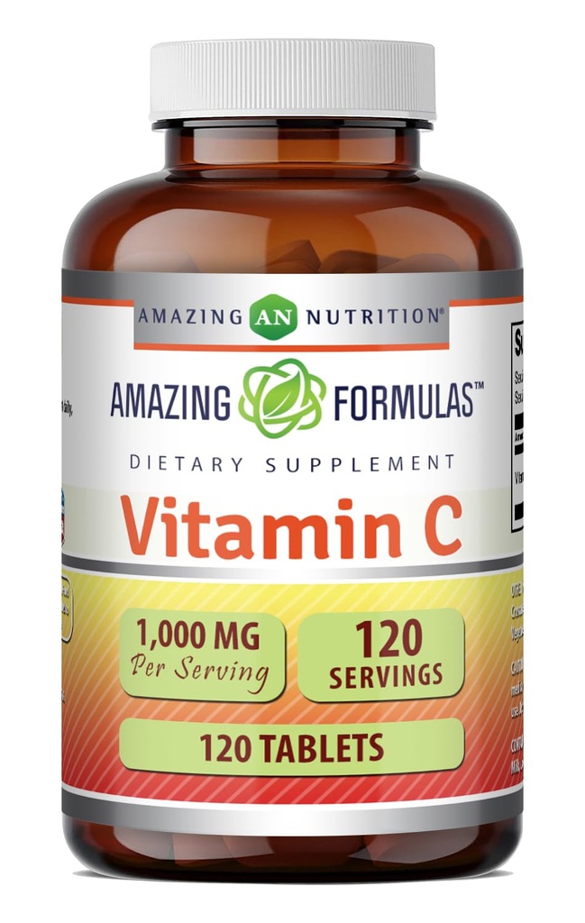 Erstaunliche Formeln Vitamin C 1000 Mg | Tabletten Supplement | Non-GMO | Gluten-Free | Made in USA (1 Pack | 120 Count)