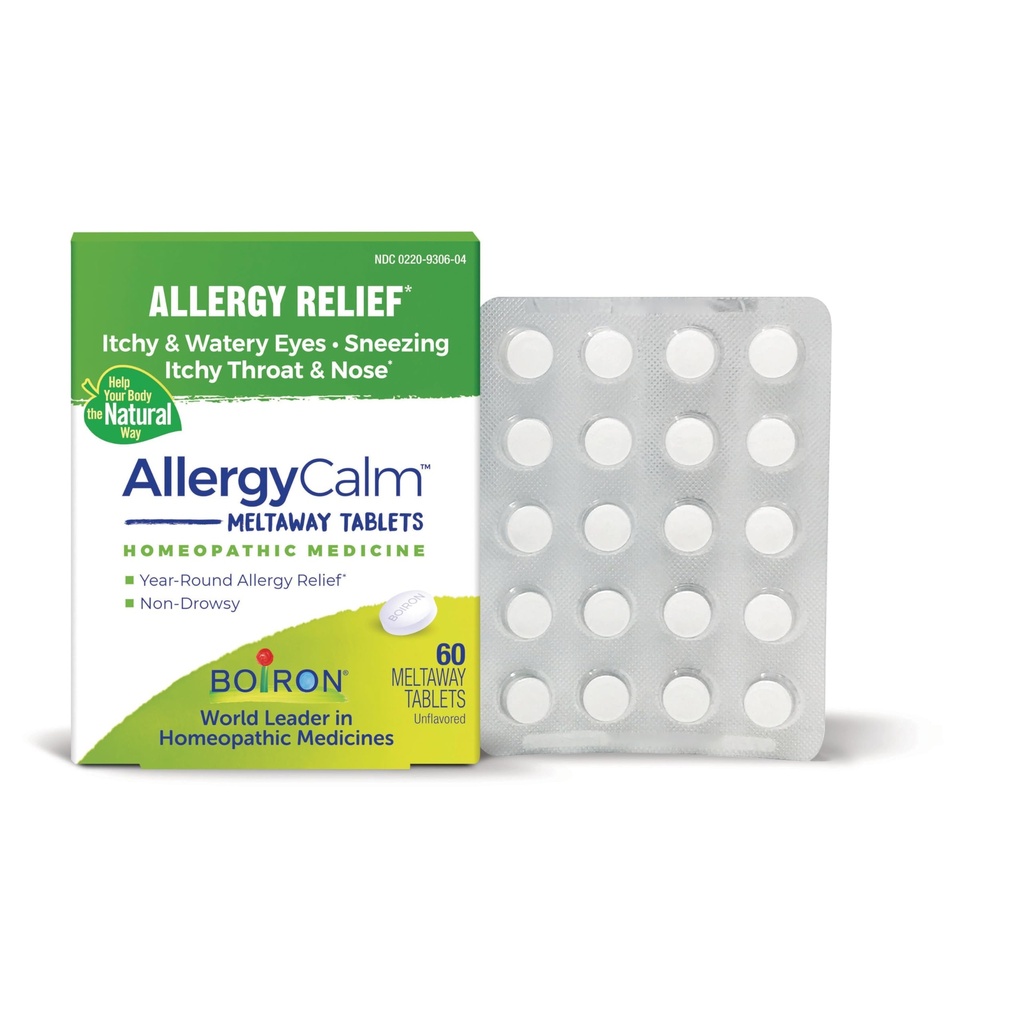 Boiron AllergyCalm Tablets für Relief von Allergy und Hay Fever Symptome von Niesen, Runny Nose und Itchy Eyes oder Throat - 60 Count