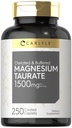Carlyle Magnesium Taurate 1500mg | 250 Caplets | Chelatiert und gepuffert | Vegetarisch, Non-GMO, Glutenfreie Ergänzung