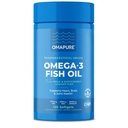 OMAPURE Suppléments d'huile de poisson avec acides gras oméga 3 (1 bouteille, 120 softgels) - Haute EPA, DHA et IFOS Piles d'huile de poisson soutenir le coeur et la santé articulaire - Huile de poisson sans Burpless favorise la fonction cérébrale