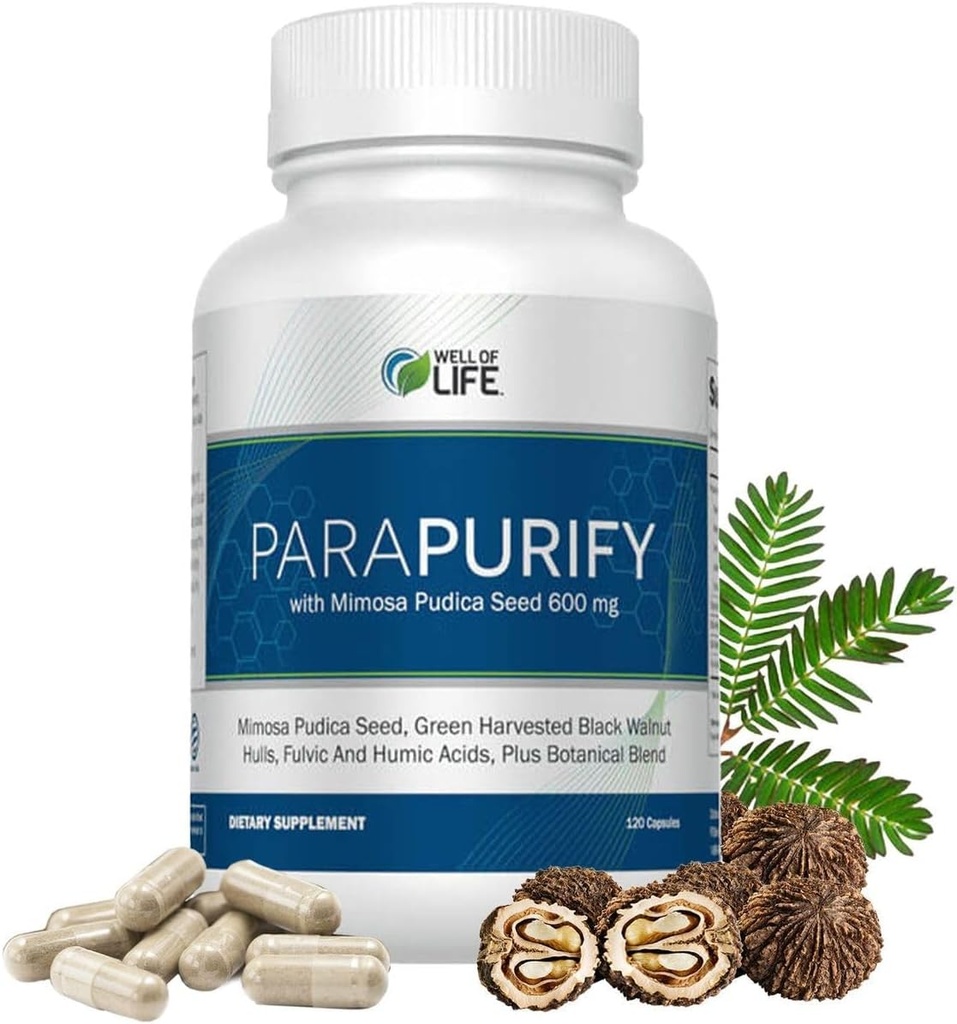 ParaPurify-120 Kapseln: Verdauungshilfe Ergänzung enthält Mimosa Pudica Black Walnut Supreme Nutrition- Organic Formula, Non-GMO All-Natural Kräutermischung für optimale Gut Gesundheit