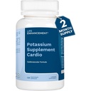 Enhancement de la vie Supplément de potassium cardio soutient la santé musculaire, nerveuse et cardiovasculaire – 750 mg de bicarbonate de potassium favorise sans additifs et est fabriqué aux États-Unis (120 capsules – 60 portions)