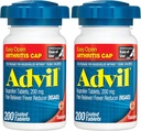 Advil Pain Reliever und Fever Reducer, Schmerzrelief Medizin mit Ibuprofen 200mg für Gelenkschmerzen, Muskel Ache und Minor Arthritis Schmerzrelief - 200 Beschichtete Tabletten mit Easy Open Arthritis Cap