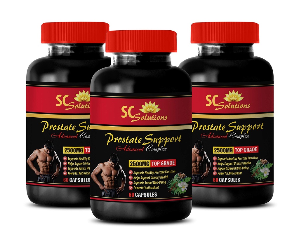 Prostate Support Now - Prostate Support 1345MG - Complexe avancé - Saw Palmetto Hair - 3 bouteilles (180 capsules)