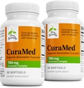 Terry Natürlich CuraMed 750mg - Antioxidantien-Ergänzung für Gehirn & Herz-Gesundheit - Ergänzung mit hochkarätigem Curcumin-Komplex - Nieren, Leber & Immun-Gesundheitsunterstützung - 30 Softgels (Pack von 2)