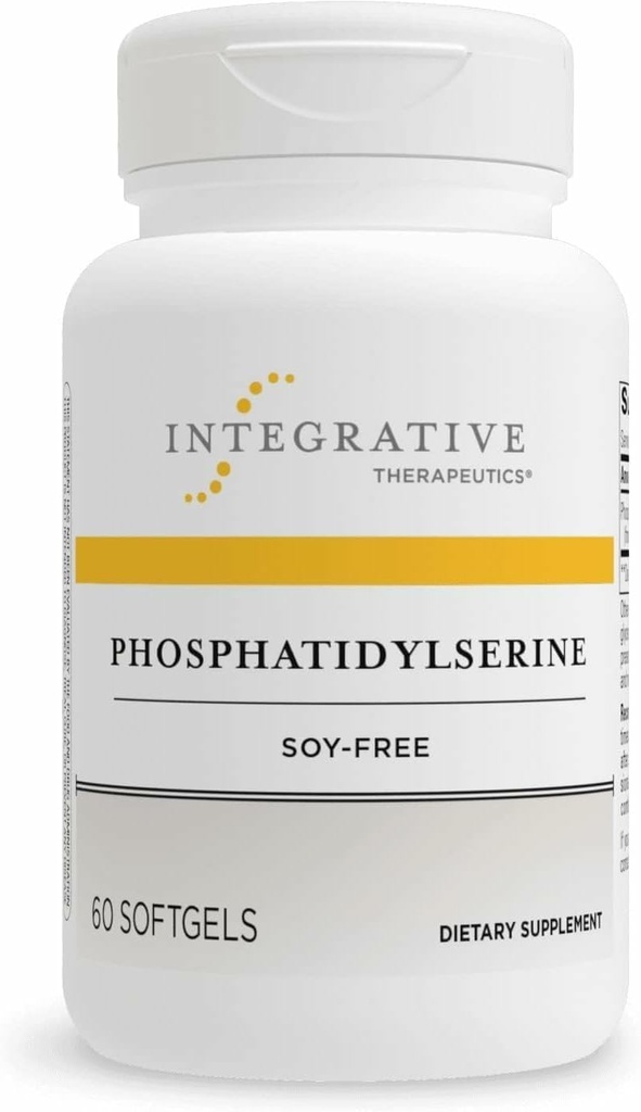 Integrative Therapie Phosphatidylserine - Brain Function Support Supplement* - Unterstützt gesunde Stressreaktion* - Glutenfrei, Sojafrei & Dairy-frei - 60 Softgels (60 Servietten)