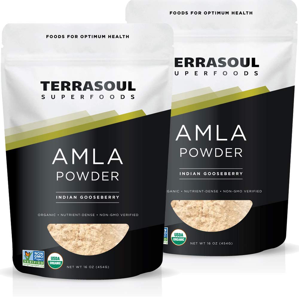 Terrasoul Superfoods Bio Amla Berry Powder (Amalaki), 2 Lbs - Reich an Antioxidant Vitamin C | Unterstützt Immunität