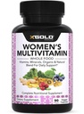 Vegan Women's Daily Multivitamin 50 Plus with Organic WholeFood Based Natural Ingredients, Ginger, Maca, Multi-Vitamin B Complex & More - Energy Support, Immune System Booster -90 Capsules