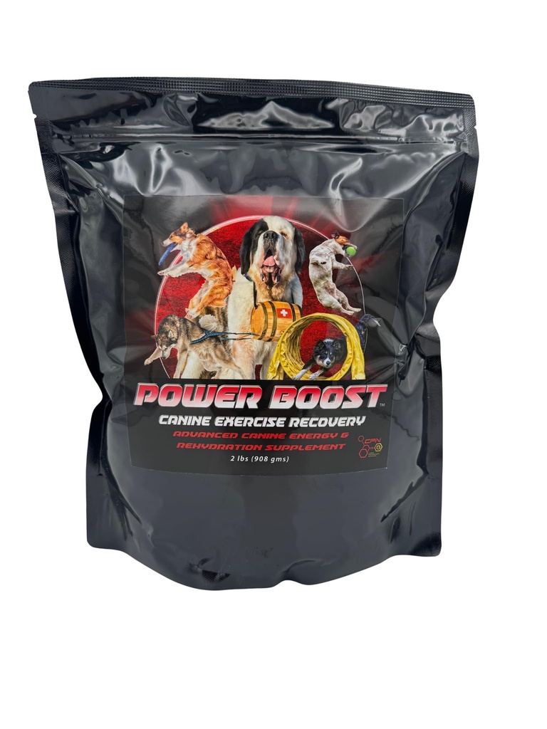 Power Boost Canine Performance Formula – Low Fat, High-Carb Rehydration & Recovery Supplement for Working & Sporting Dogs – Supports Endurance, Muscle Recovery & Cooling, Size: 1.8 lbs