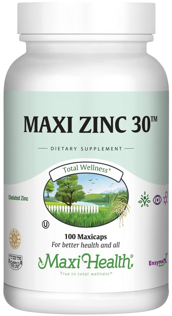 Zink-Ergänzungen – Zink 30 mg mit Enzymax – Höchste Potenz Immune Support – Chelated Zink Glycinate Kapseln – Zink Vitamin für Erwachsene – Koscher – 100 Count