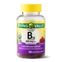 Frühlingstal Erwachsene Gummy Vitamin B12, Stoffwechselunterstützung, Natürliche Frucht Geschmack, 100 Gummi