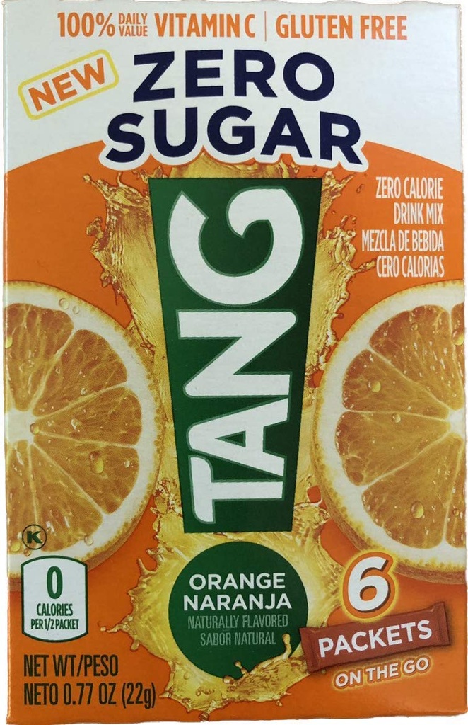 Tang On The Go! Orange Naranja Vitamin C Drink Mix 6 einfache offene Pakete (Pack von 4)