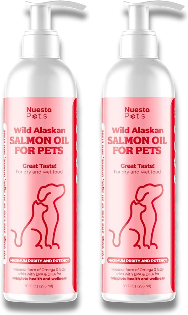 Animaux de compagnie 2-Pack Wild Alaskan Salmon Oil Blend for Dogs & Cats.