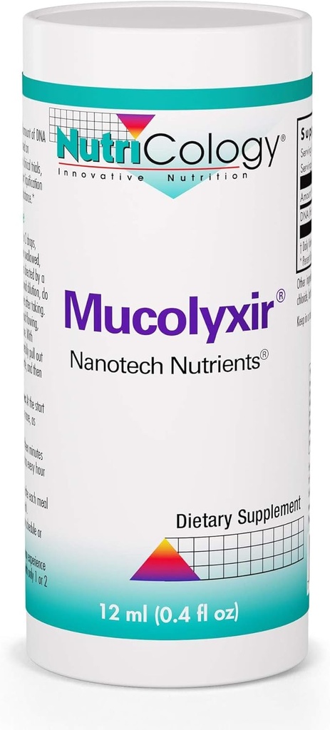 Nutricology Mucolyxir Supplement - Mucus Clearance von Lungs, Mucus Relief, Microdose DNA, Wild Pacific Salmon, Liquid Drops - 0.4 Fl Oz