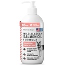 Wild Alaskan Lachs Fischöl für Hunde - 16 Unzen Fischöl Formel - Pump Cap Bottle - Enthält Omega-3 und 6, Vitamin D, EPA, und DHA für gesunde Haut und Mantel