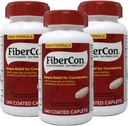 FiberCon Fiber Therapy for Regularity, Caplets, Größe 140 Caplets (Pack mit 3) von Fibercon