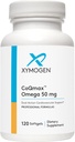 XYMOGEN CoQmax Omega 50 mg - CoQ10 + Fish Oil Omega 3 Supplement - Dual-Action Heart Health Support - Coenzyme q10 + Spezialisiertes Fischöl für 3X Greater Absorption von EPA DHA (120 Softgels)