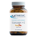 Metabolic Maintenance Curcumin + C - Longvida + Vitamin C Enhanced Curcumin Supplement für Gehirnfunktion und Gelenkmobilität (60 Kapseln)