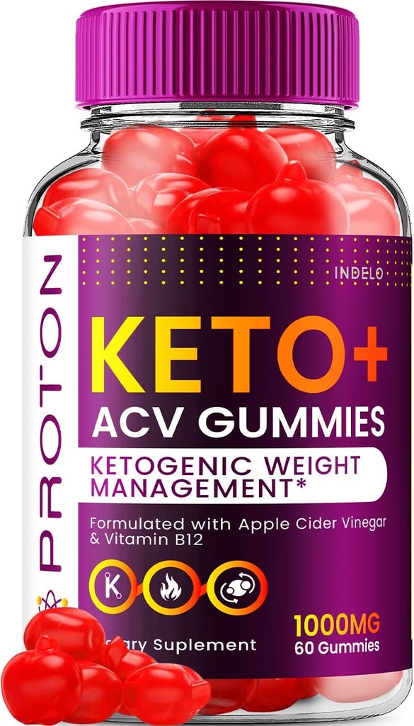 Proton Keto ACV Gummies Advanced, Proton Keto + ACV Gummies 1000mg, Protein Keto + ACV Apfelegar Gummy Proton Gummies Bewertungen, Proton Keto + ACV Vitamin B12 (60 Gummies)