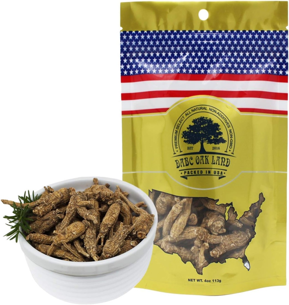 DOL Handgewählte Amerikanische Wisconsin Farmed Ginseng Root | Long Small |الو州و州و州و西الوالوربي 西 Cultivated Wisconsin American Ginseng (Small 4oz/Bag)