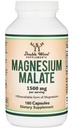 Magnesium Malat Kapseln (180 Count) - 1.500mg pro Servierung (Magnesium gebunden an Malsäure), Dritte getestet, Vegan freundlich, Gluten frei von Doppel-Holz-Ergänzungen