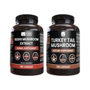 PURE ORIGINAL INGREDIENTS Reishi Mushroom & Turkey Tail Mushroom Capsule Bundle (365 Kapseln), Immer rein, keine Zusatzstoffe oder Füllstoffe