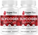 (2 Pack) Super Flow Glycogen - SuperFlow Glycogen Support Capsules, Super Flow, Glycogen Support Super Flow, Souper officiel Flow Glycogen Support, Super Flow Glyco Optimizer, 60 Capsules pendant 2 mois