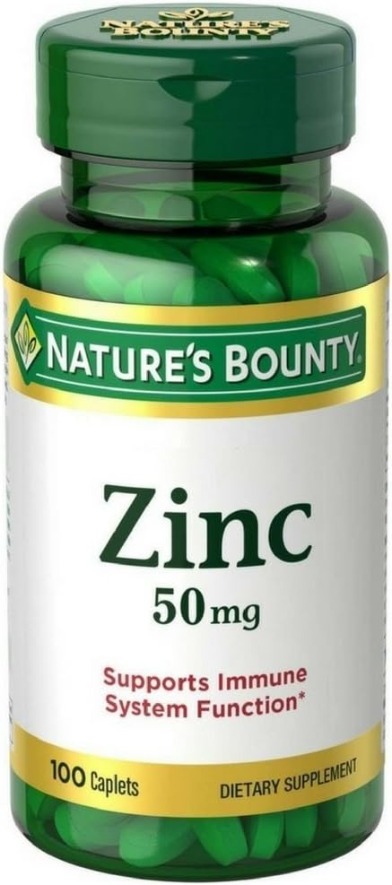 Nature's Bounty Zinc 50 mg Caplets 100 ea